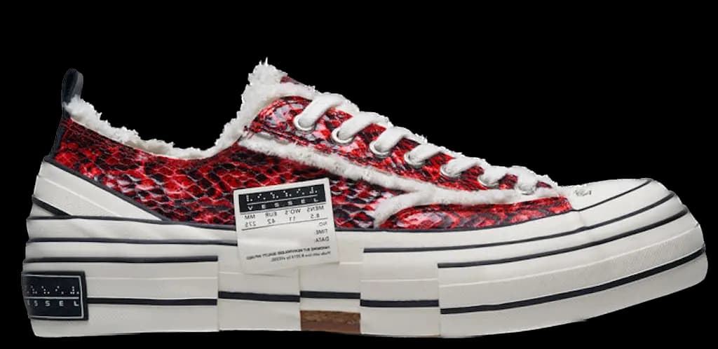 Giày xVESSEL G.O.P. Lows 'Python Pattern Red' F22X86R Giày xVESSEL G.O.P. Lows 'Python Pattern Red' F22X86R