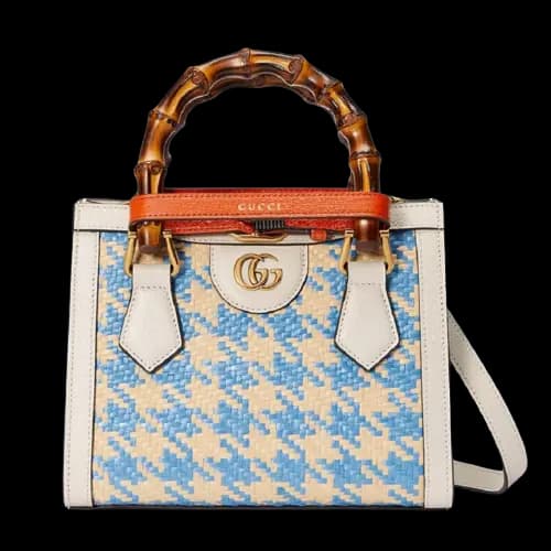 Túi Gucci Diana Mini 'Blue Raffia' 702732-UZPAT-8190 Túi Gucci Diana Mini 'Blue Raffia' 702732-UZPAT-8190