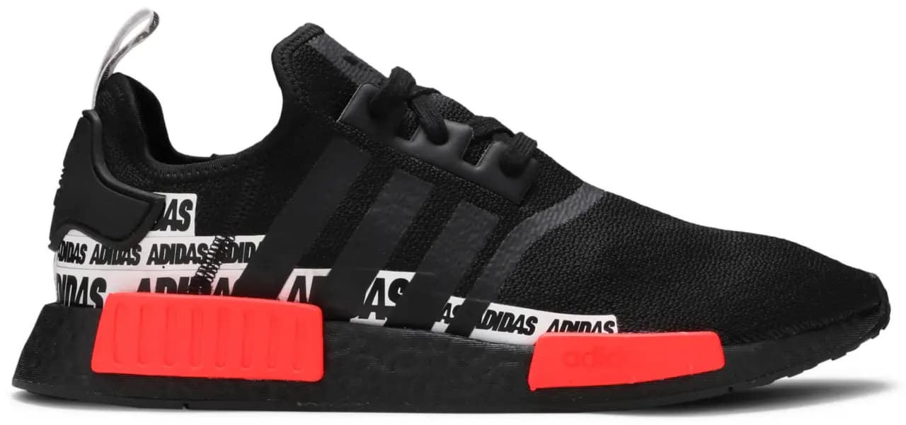 Giày Adidas NMD R1 'Wordmark Heel Stripe Black Solar Red' FX6794 Giày Adidas NMD R1 'Wordmark Heel Stripe Black Solar Red' FX6794