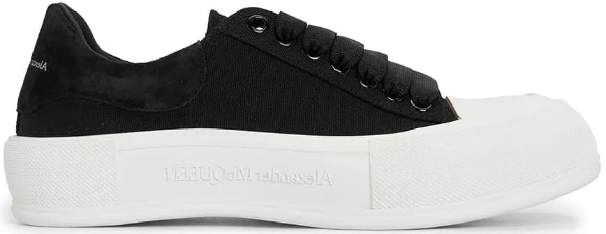 Giày Alexander Mcqueen Deck Plimsol 'Black' 707680-W4MV7-1070 Giày Alexander Mcqueen Deck Plimsol 'Black' 707680-W4MV7-1070