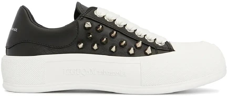 Giày Alexander Mcqueen Deck Plimsol 'Black' 708083-WHT9K-1081 Giày Alexander Mcqueen Deck Plimsol 'Black' 708083-WHT9K-1081