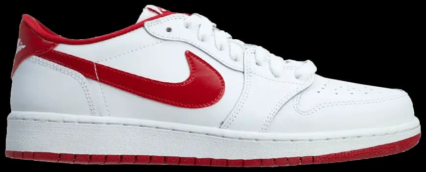 Giày Nike Air Jordan 1 Retro Low BG 'White Varsity Red' 709999-101 Giày Nike Air Jordan 1 Retro Low BG 'White Varsity Red' 709999-101