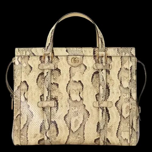 Túi Gucci Python Tote 'Beige Black' 711057-LU30T-9528 Túi Gucci Python Tote 'Beige Black' 711057-LU30T-9528
