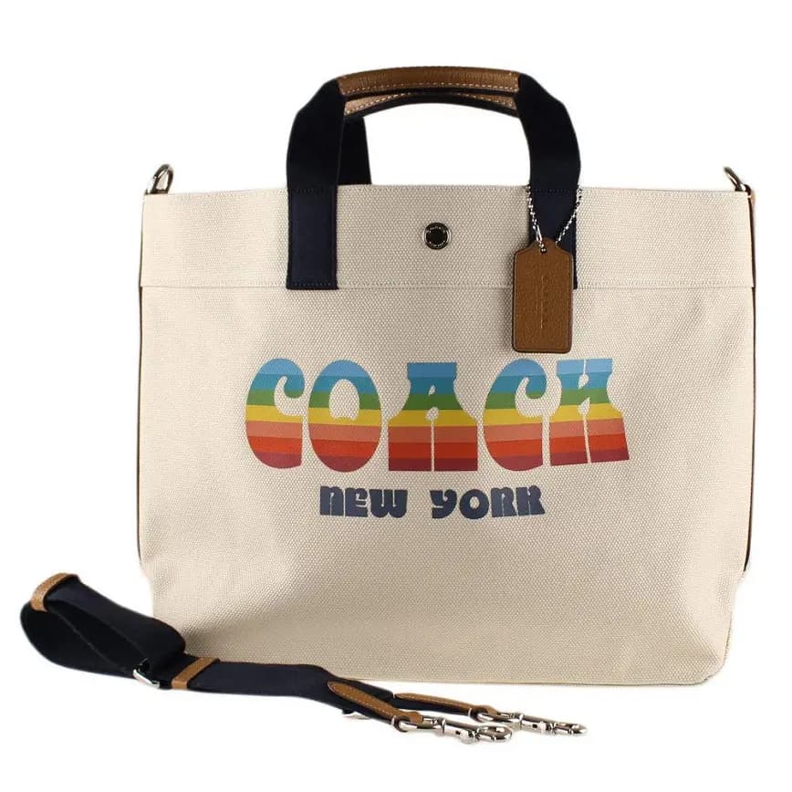 Túi Coach Extra Large Canvas Rainbow Tote Bag Chalk Coach F72848 Túi Coach Extra Large Canvas Rainbow Tote Bag Chalk Coach F72848