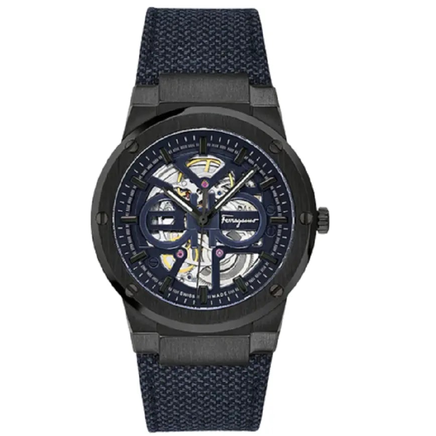 Đồng Hồ Salvatore Ferragamo F-80 Skeleton 'Blue' 611187-740110 Đồng Hồ Salvatore Ferragamo F-80 Skeleton 'Blue' 611187-740110