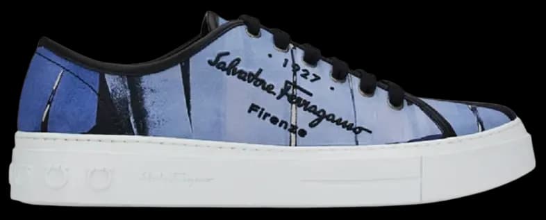 Giày Salvatore Ferragamo Palm Print 'Blue' 020709-756268 Giày Salvatore Ferragamo Palm Print 'Blue' 020709-756268