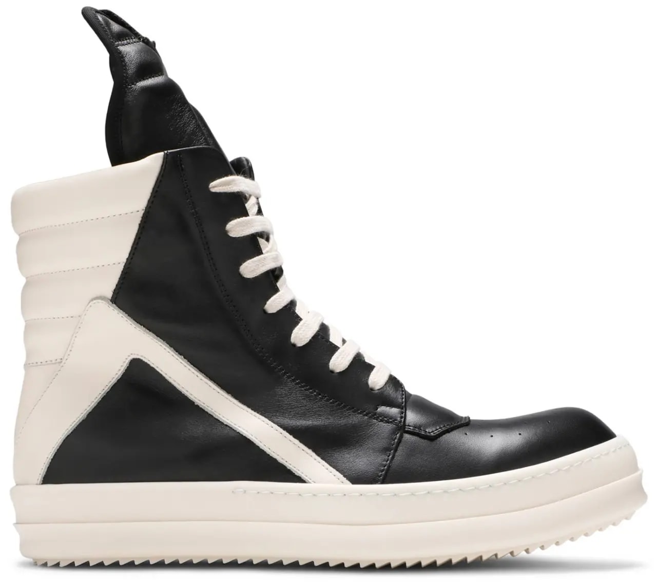 Giày Rick Owens Geobasket Leather 'Black Milk' RU02A5894 LPO-9111 — kich-thuoc: 43 Giày Rick Owens Geobasket Leather 'Black Milk' RU02A5894 LPO-9111 — kich-thuoc: 43