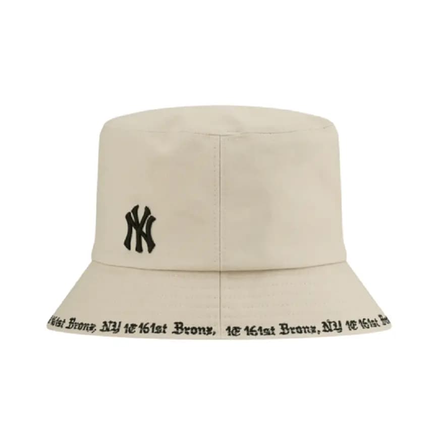 Mũ MLB Gothic Stadium Bucket Hat New York Yankees White 32CPHG011-50B Mũ MLB Gothic Stadium Bucket Hat New York Yankees White 32CPHG011-50B