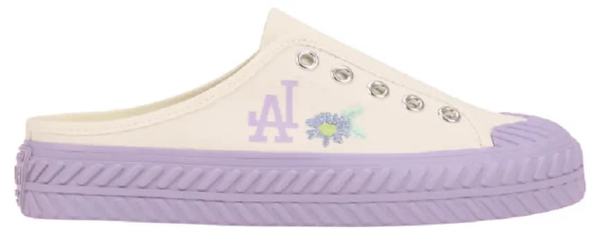 Giày MLB PlayBall Flower Mule LA Dodgers 'Cream Purple' 32SHSF111-07W Giày MLB PlayBall Flower Mule LA Dodgers 'Cream Purple' 32SHSF111-07W