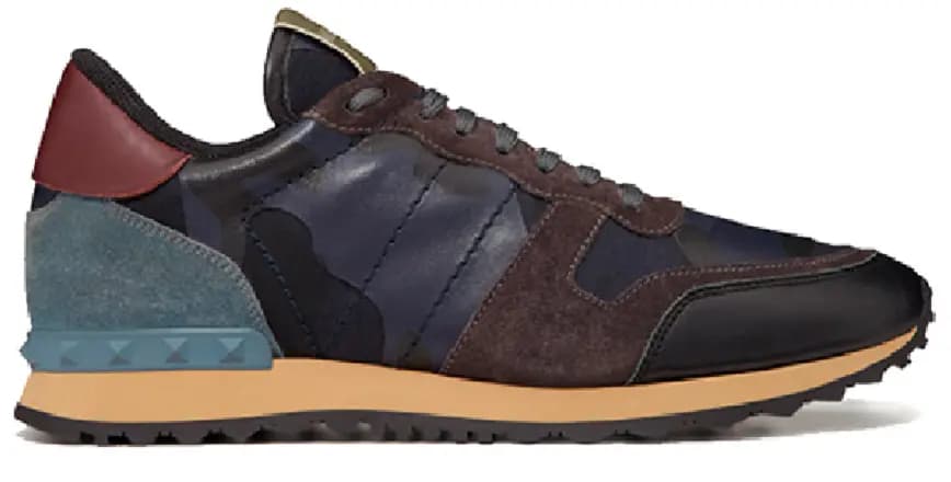 Giày Valentino Sneakers Rockrunner Camouflage Blue TY2S0723TCC-M14 Giày Valentino Sneakers Rockrunner Camouflage Blue TY2S0723TCC-M14