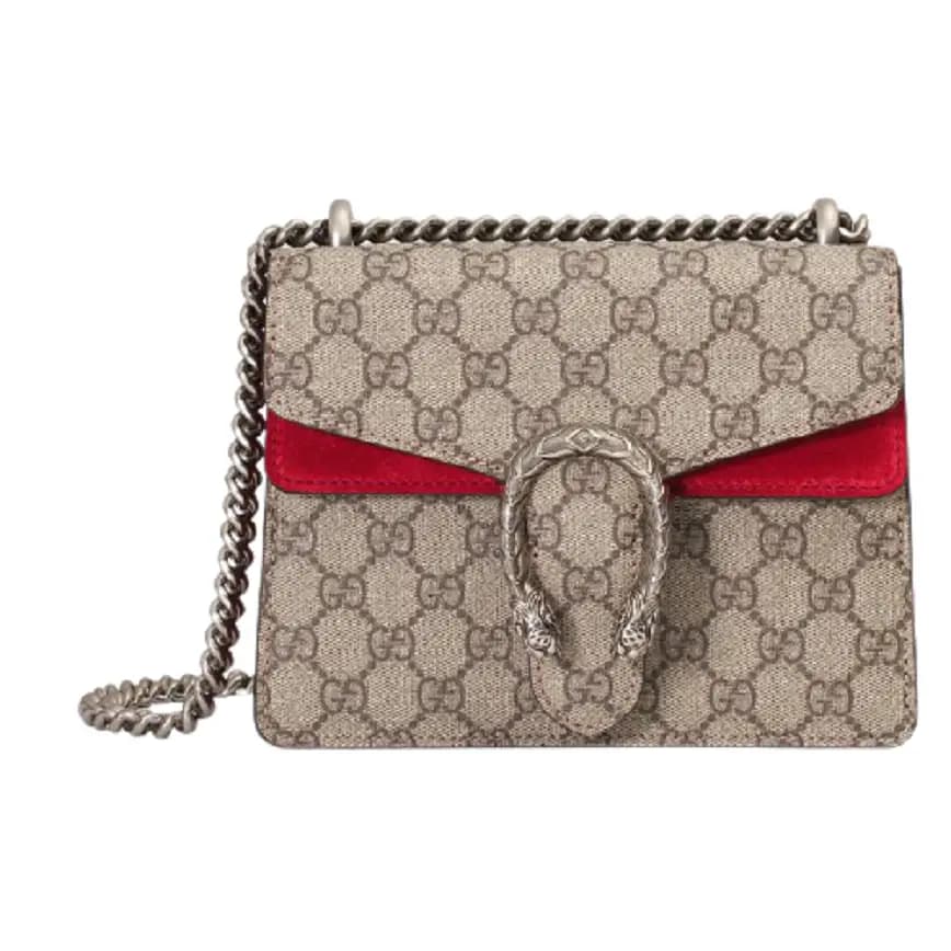 Túi Gucci GG Supreme Dionysus Mini Bag With Red Detail 421970 KHNRN 8698 Túi Gucci GG Supreme Dionysus Mini Bag With Red Detail 421970 KHNRN 8698