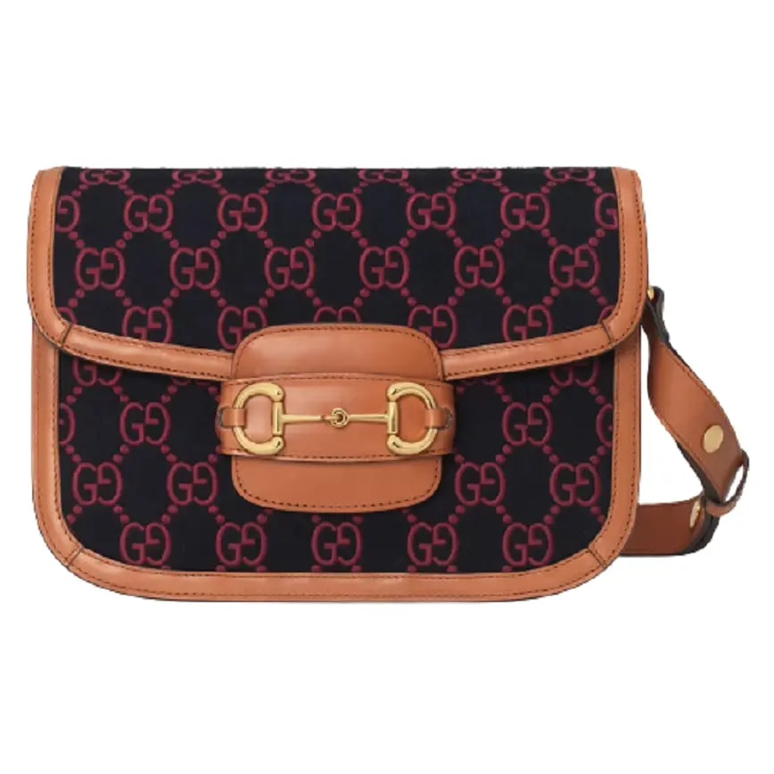 Túi Gucci Horsebit 1955 Small Blue And Red GG Wool Fabric 602204-HS3LG-8703 Túi Gucci Horsebit 1955 Small Blue And Red GG Wool Fabric 602204-HS3LG-8703