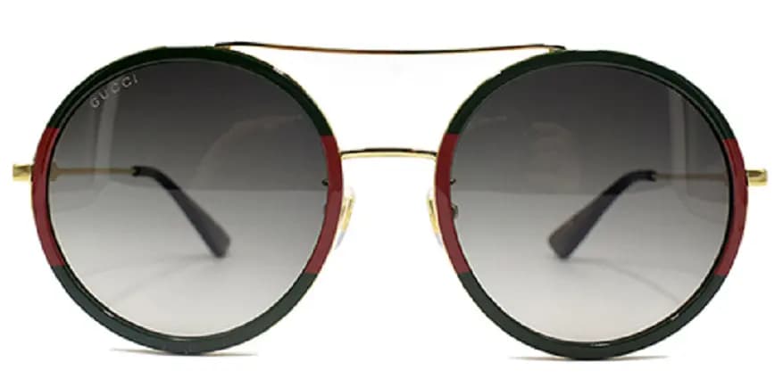 Kính Gucci Red Green Gold Oversized Round GG0061S-003 Kính Gucci Red Green Gold Oversized Round GG0061S-003