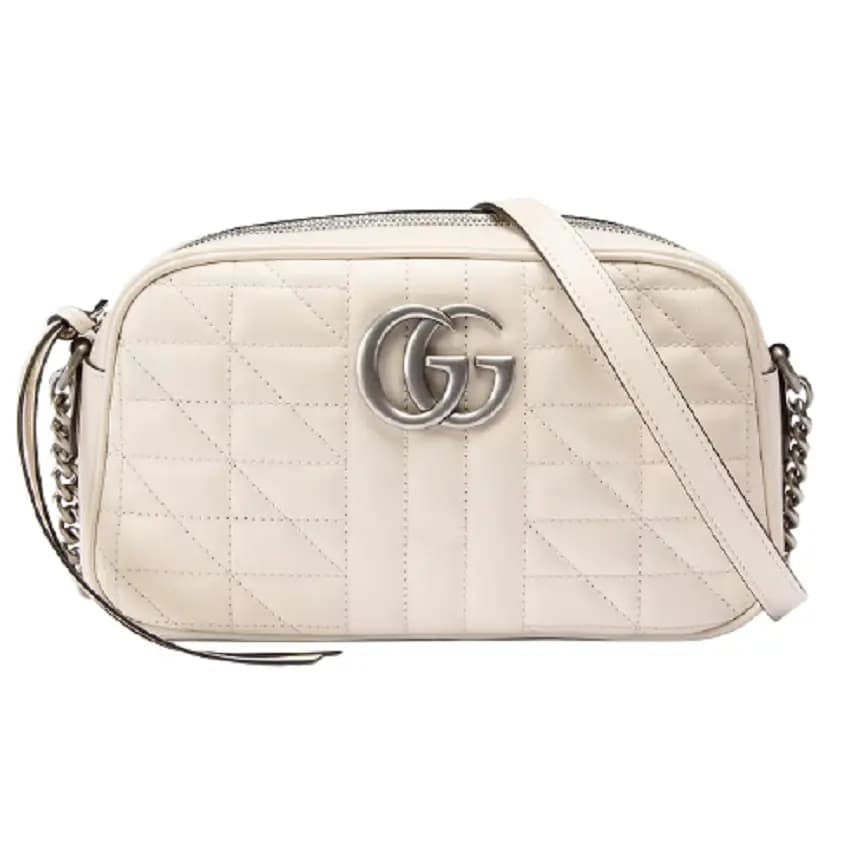 Túi Gucci GG Marmont Small Shoulder White Leather 447632-UM8BN-9022 Túi Gucci GG Marmont Small Shoulder White Leather 447632-UM8BN-9022