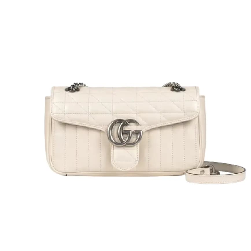 Túi Gucci GG Marmont Small Shoulder White Leather 443497-UM8AN-9022 Túi Gucci GG Marmont Small Shoulder White Leather 443497-UM8AN-9022