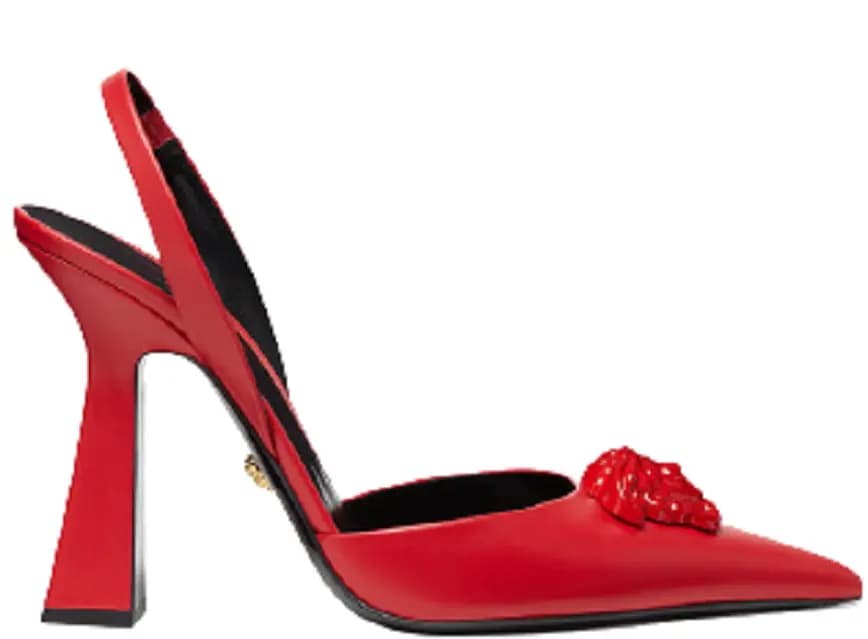 Giày Versace LA Medusa Satin Sling-Back Pumps 1001207-DVT2P-1R260 Giày Versace LA Medusa Satin Sling-Back Pumps 1001207-DVT2P-1R260