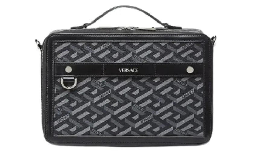 Túi Versace La Greca Signature Messenger Bag Black Gray 1001769-1A01444-5B05E — kich-thuoc: lien-he-order Túi Versace La Greca Signature Messenger Bag Black Gray 1001769-1A01444-5B05E — kich-thuoc: lien-he-order