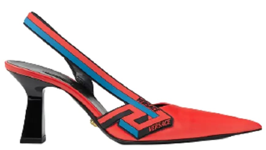 Giày Versace La Greca Signature Sling-Back Pumps 1001831-DVT2P-1R33V Giày Versace La Greca Signature Sling-Back Pumps 1001831-DVT2P-1R33V