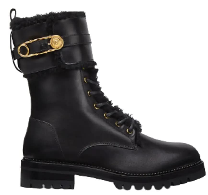 Giày Safety Pin Leather Lace-Up Boots DST419E-DVPS-KVO41 Giày Safety Pin Leather Lace-Up Boots DST419E-DVPS-KVO41
