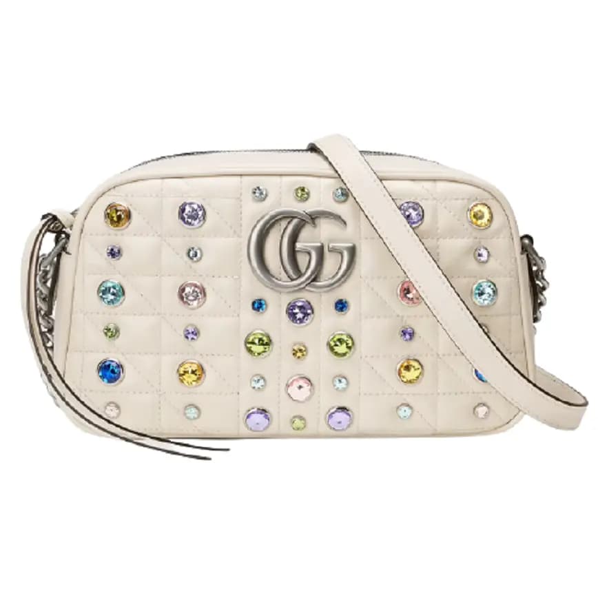Túi Gucci GG Marmont Small Shoulder White Leather 447632-UM8CX-9171 Túi Gucci GG Marmont Small Shoulder White Leather 447632-UM8CX-9171