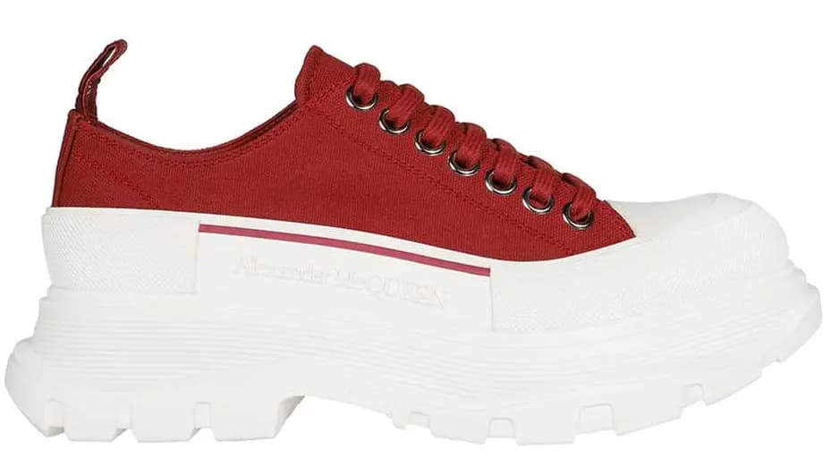 Giày Alexander McQueen Slick Lace Up Sneakers 'Red' 611705-W4MV2-5115 Giày Alexander McQueen Slick Lace Up Sneakers 'Red' 611705-W4MV2-5115