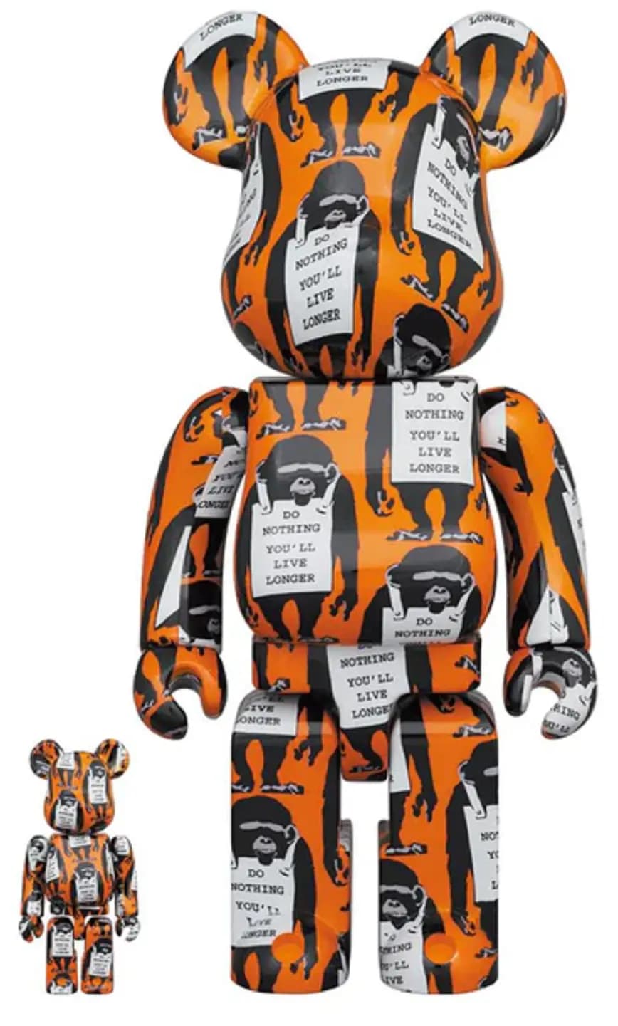 Mô Hình Brandalism Bearbrick 100% + 400% 'Monkey Sign' 99281-MKS-0104 Mô Hình Brandalism Bearbrick 100% + 400% 'Monkey Sign' 99281-MKS-0104