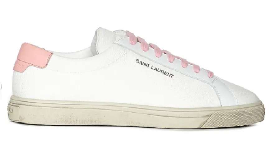 Giày Saint Laurent Andy Low White and Pink Fabric Sneakers 606831-12N70-9035 — kich-thuoc: lien-he-order Giày Saint Laurent Andy Low White and Pink Fabric Sneakers 606831-12N70-9035 — kich-thuoc: lien-he-order