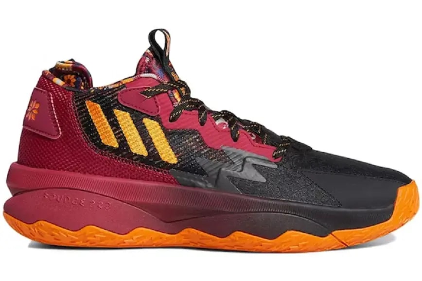 Giày Adidas Dame 8 Made In China Shoes 'Black Maroon Gold' GW1816 — kich-thuoc: 44 Giày Adidas Dame 8 Made In China Shoes 'Black Maroon Gold' GW1816 — kich-thuoc: 44