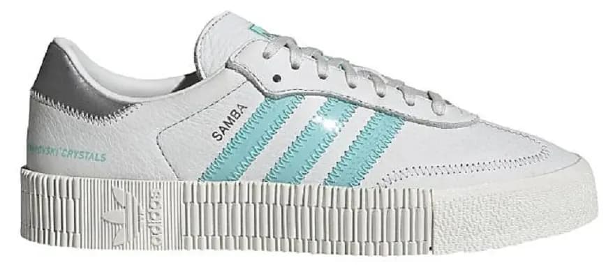 Giày Adidas Originals X Swarovski Sambarose 'White Aqua' GZ8618 Giày Adidas Originals X Swarovski Sambarose 'White Aqua' GZ8618