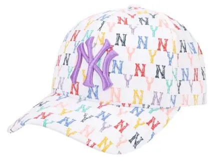 Mũ MLB Monogram Rainbow Structure Ball Cap New York Yankees 32CPFM111-50W Mũ MLB Monogram Rainbow Structure Ball Cap New York Yankees 32CPFM111-50W