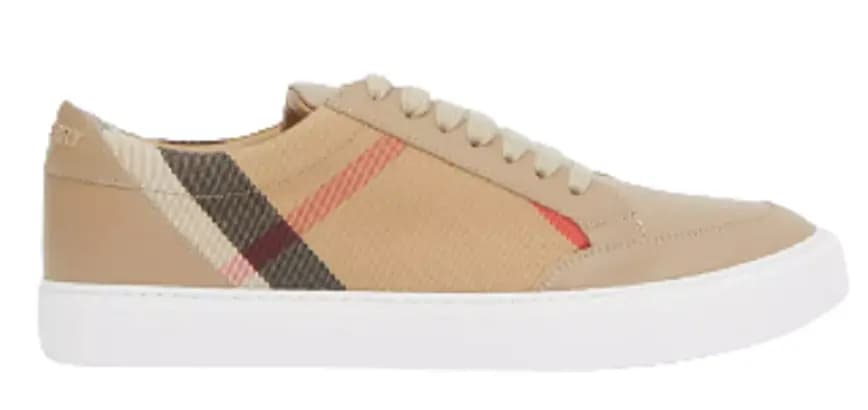 Giày Burberry House Check Cotton Sneakers Tan 80243301 Giày Burberry House Check Cotton Sneakers Tan 80243301