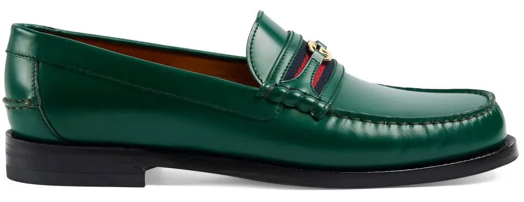 Giày Gucci Men's loafer with Double G 'Dark Green Leather' 644724-17X10-3160 Giày Gucci Men's loafer with Double G 'Dark Green Leather' 644724-17X10-3160