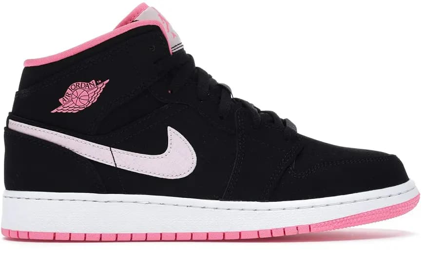 Giày Nike Air Jordan 1 Mid 'Black Digital Pink' (GS) 555112-066 Giày Nike Air Jordan 1 Mid 'Black Digital Pink' (GS) 555112-066