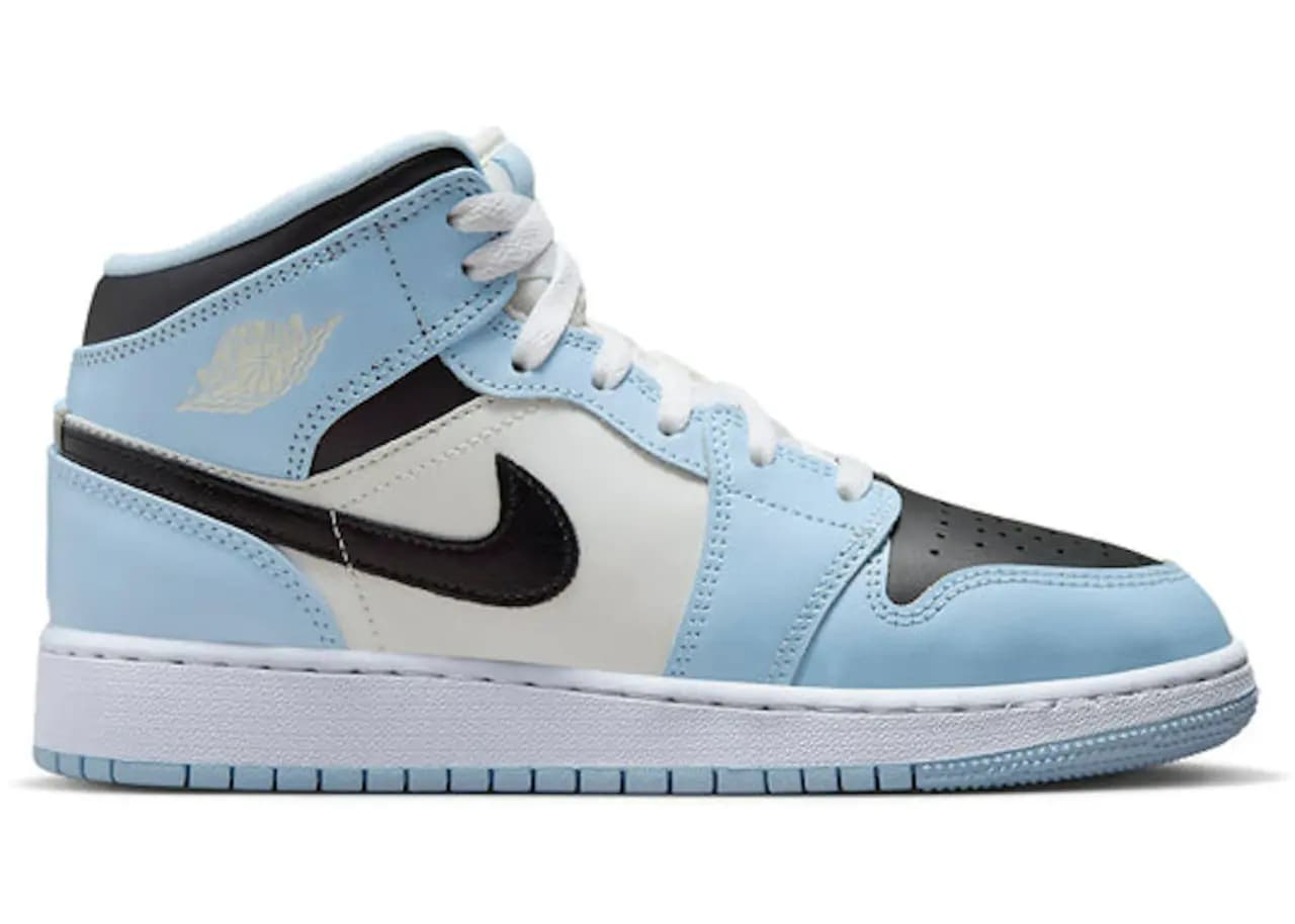 Giày Nike Air Jordan 1 Mid GS 'Ice Blue' 555112-401 Giày Nike Air Jordan 1 Mid GS 'Ice Blue' 555112-401