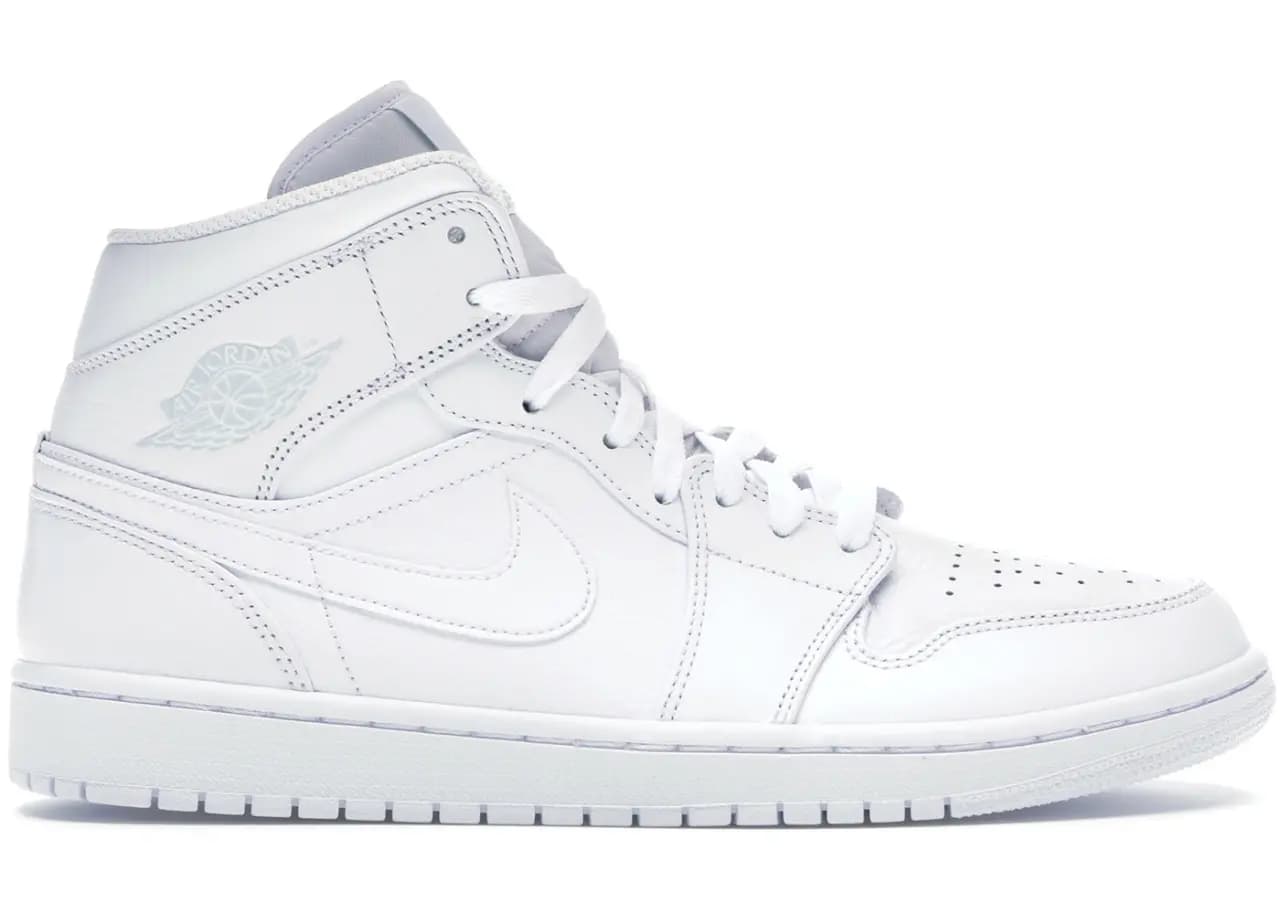 Giày Nike Air Jordan 1 Mid 'Triple White' (2020) 554724-109 Giày Nike Air Jordan 1 Mid 'Triple White' (2020) 554724-109