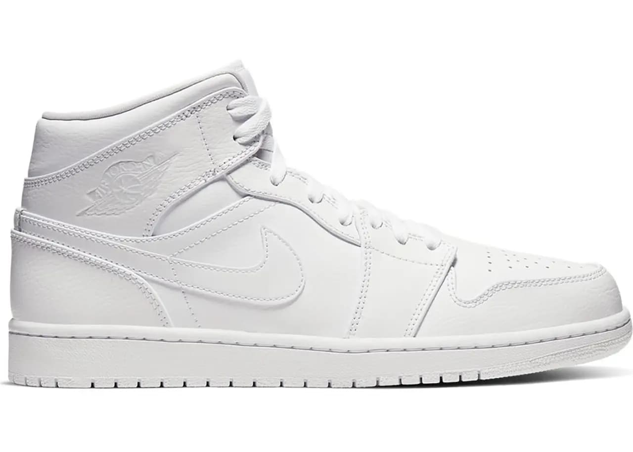 Giày Nike Air Jordan 1 Mid 'Triple White' (2020) 554725-126 Giày Nike Air Jordan 1 Mid 'Triple White' (2020) 554725-126