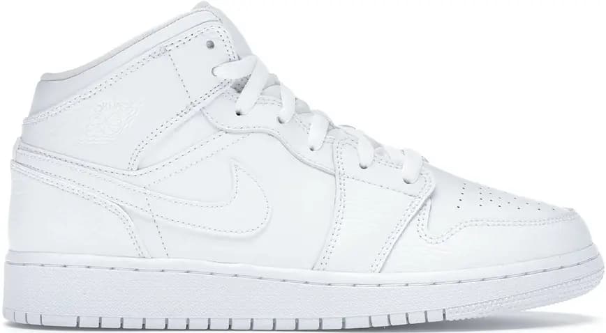 Giày Nike Air Jordan 1 Mid 'Triple White' 554725-130 Giày Nike Air Jordan 1 Mid 'Triple White' 554725-130