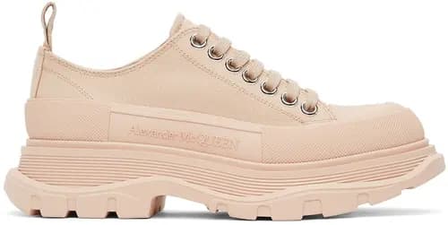 Giày Alexander McQueen Canvas Tread Slick Low Pink 611705-W4MV2-6827 Giày Alexander McQueen Canvas Tread Slick Low Pink 611705-W4MV2-6827