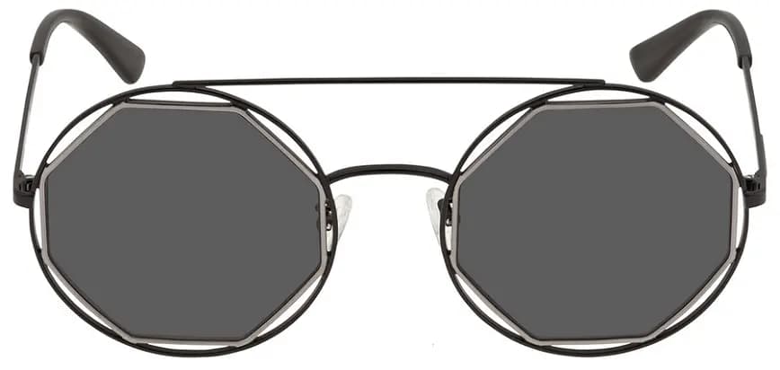 Kính Alexander McQueen Grey Geometric 'Black' MQ0176SA-001-53 Kính Alexander McQueen Grey Geometric 'Black' MQ0176SA-001-53