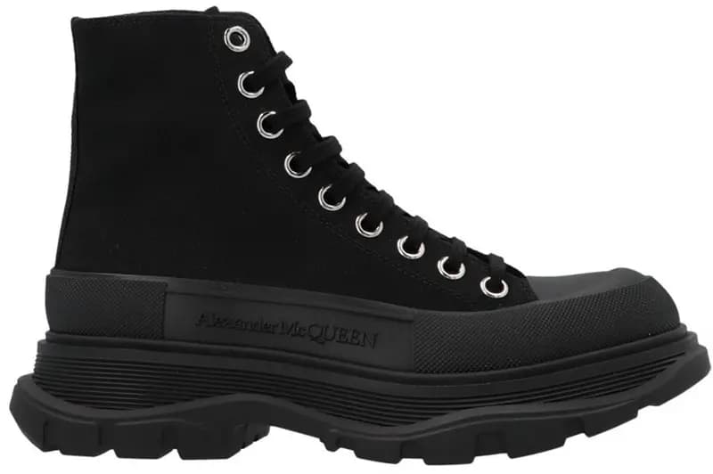 Giày Alexander McQueen Tread Slick Low Lace Up Boots Black 611706-W4MV2-1000 Giày Alexander McQueen Tread Slick Low Lace Up Boots Black 611706-W4MV2-1000