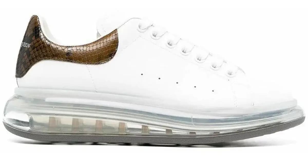 Giày Alexander McQueen White Leather Trainers 645872-WHZ4P-9574 Giày Alexander McQueen White Leather Trainers 645872-WHZ4P-9574
