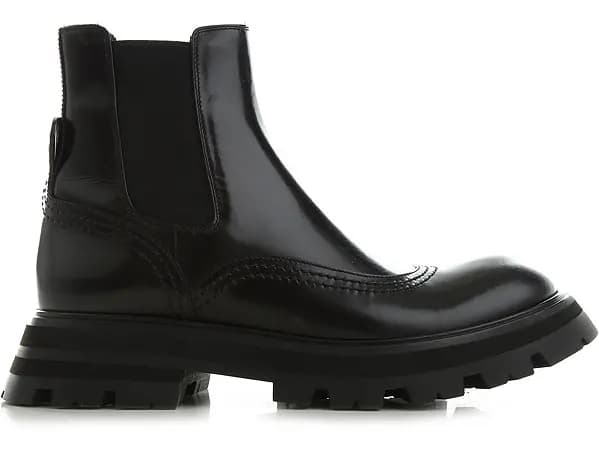 Giày Alexander McQueen Oversized Chelsea Boot 666367-WHZ84-1000 Giày Alexander McQueen Oversized Chelsea Boot 666367-WHZ84-1000