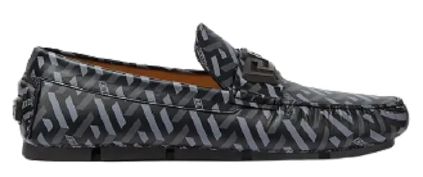 Giày Versace La Greca Loafers 'Black Gray' 1003354-1A02903-5B050 Giày Versace La Greca Loafers 'Black Gray' 1003354-1A02903-5B050