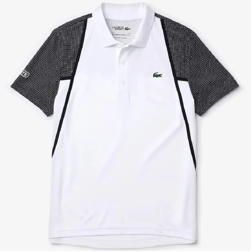 Lacoste Polo SPORT Mesh Sleeved Tennis White 4ZS DH4776-51-4ZS Lacoste Polo SPORT Mesh Sleeved Tennis White 4ZS DH4776-51-4ZS