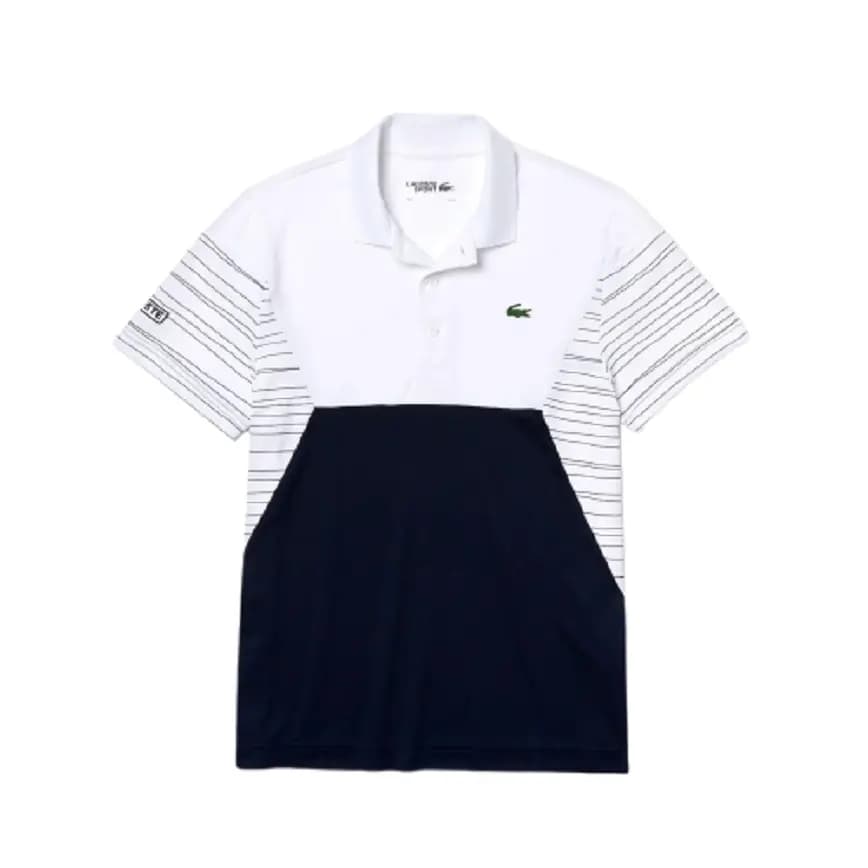 Áo Lacoste Polo Tennis Pique White Navy DH8488-51-0L3 Áo Lacoste Polo Tennis Pique White Navy DH8488-51-0L3