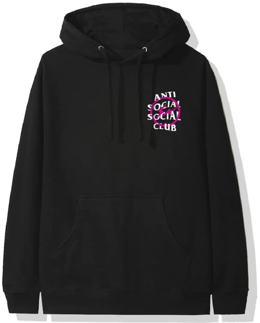 Áo Anti Social Social Club x Fragment Pink Bolt Hoodie Black ASSC-XFPBHBK Áo Anti Social Social Club x Fragment Pink Bolt Hoodie Black ASSC-XFPBHBK