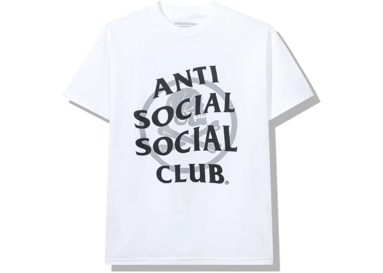 Áo Anti Social Social Club x Neighborhood Cambered White Tee — kich-thuoc: L Áo Anti Social Social Club x Neighborhood Cambered White Tee — kich-thuoc: L