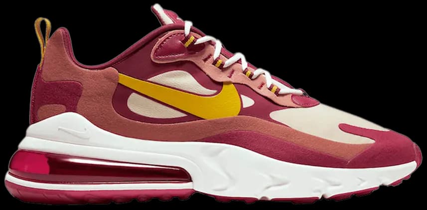 Nike Air Max 270 React 'Noble Red Team Gold' AO4971-601 Nike Air Max 270 React 'Noble Red Team Gold' AO4971-601