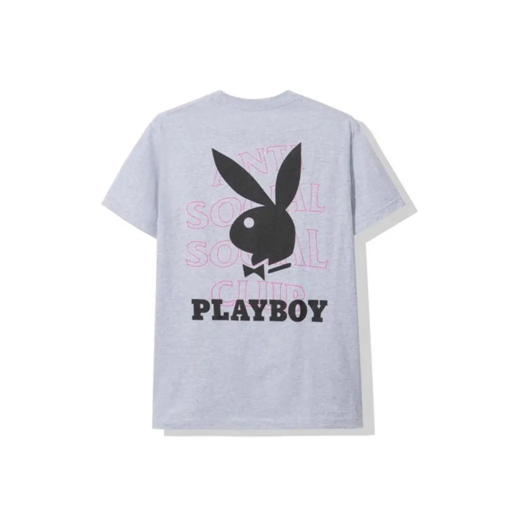 Áo Anti Social Social Club Playboy Grey Tee — kich-thuoc: L Áo Anti Social Social Club Playboy Grey Tee — kich-thuoc: L