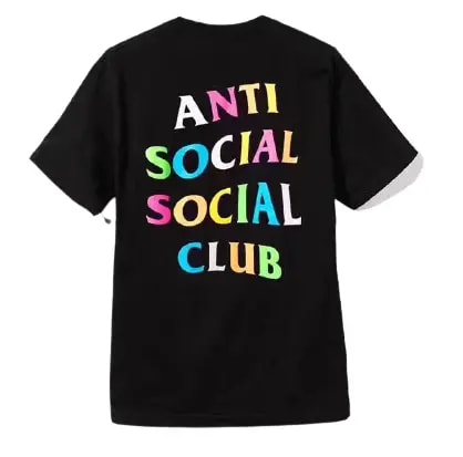Áo Anti Social Social Club Rainbow Black Tee — kich-thuoc: S Áo Anti Social Social Club Rainbow Black Tee — kich-thuoc: S